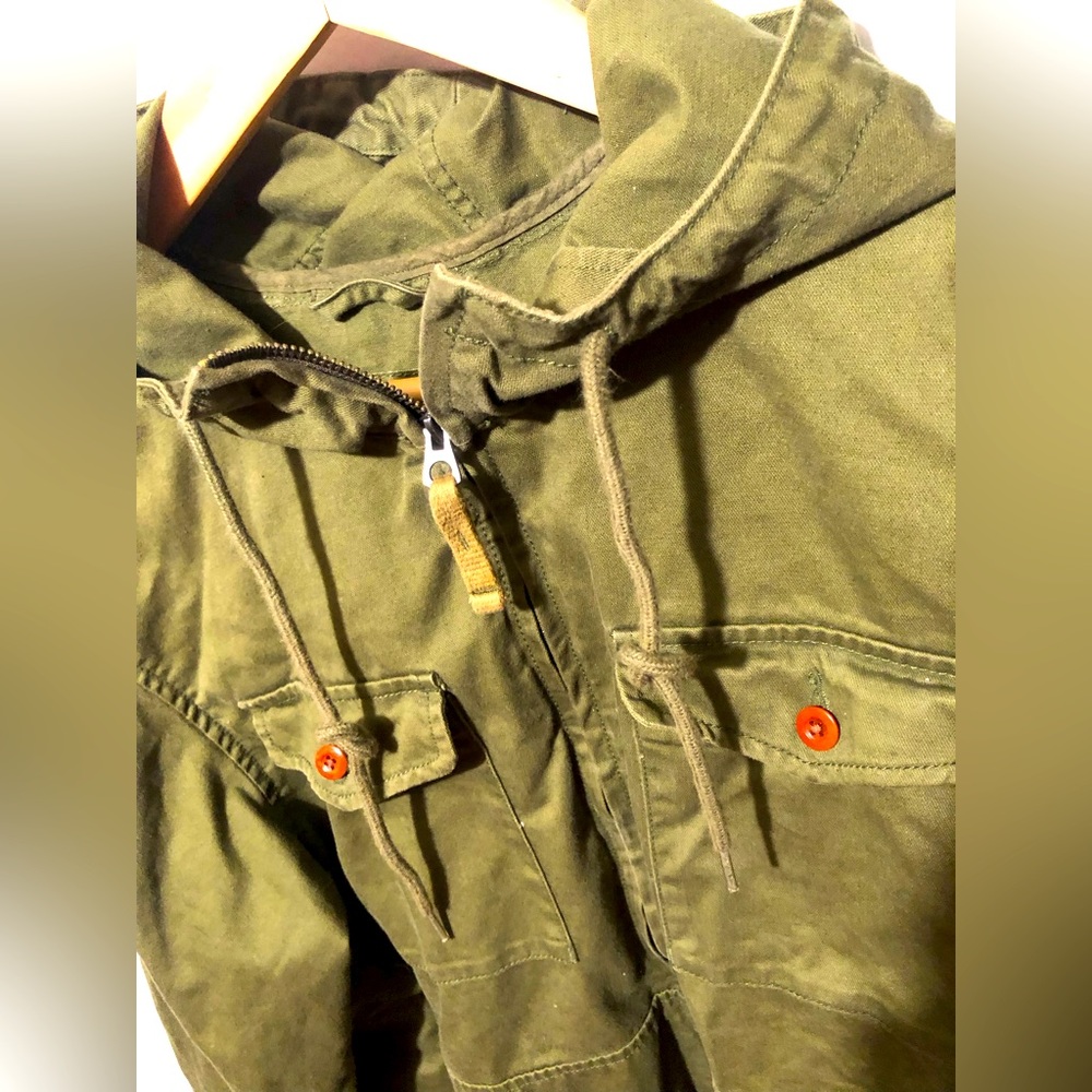 Vintage J. Crew Olive Green XL Jacket Hoodie